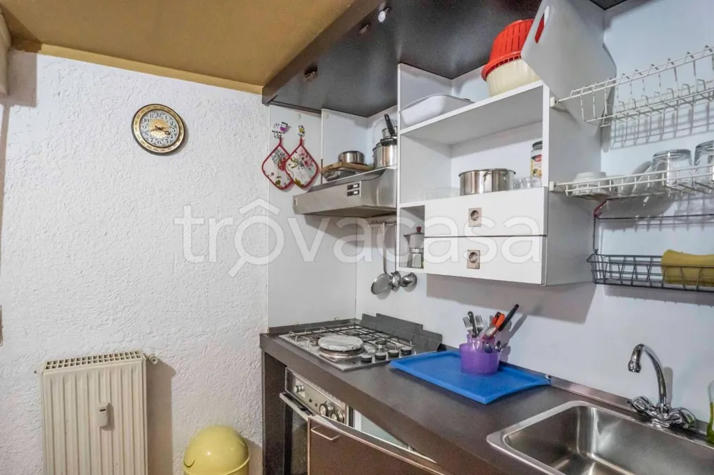 Kitchen - Trilocale with Mountain View near Saint Grée