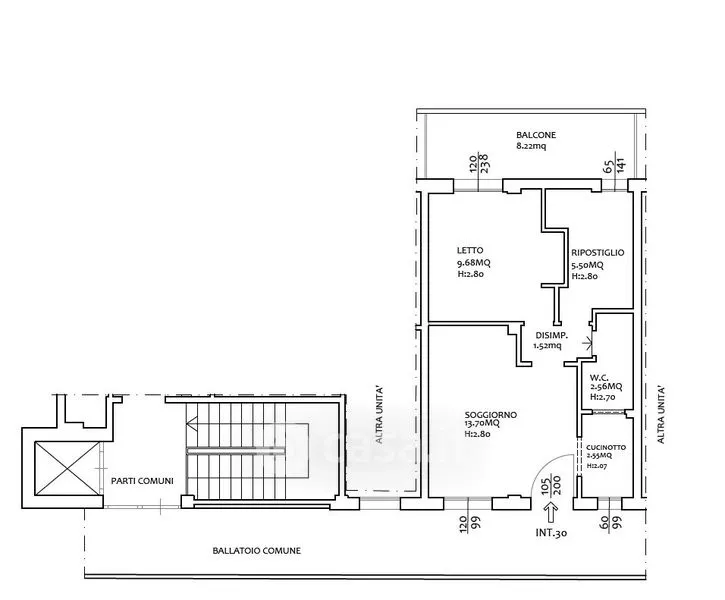 Plan - Apartment with Panoramic Terrace in Lido di Savio