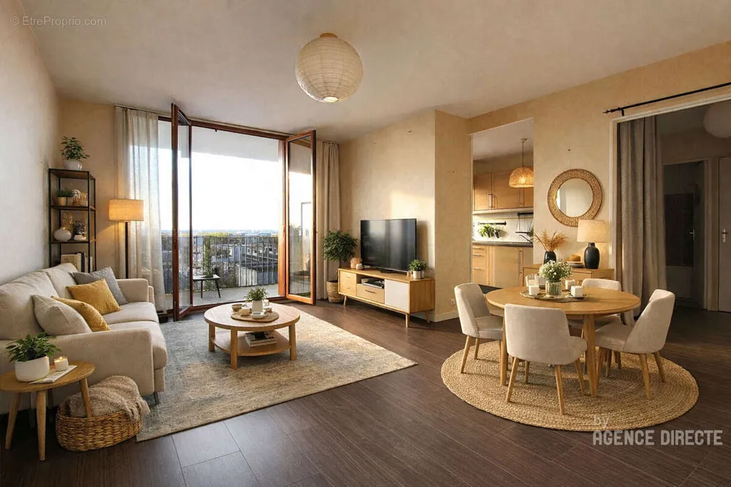 Séjour - Appartement 2 pièces à Saint-Jacques-De-La-Lande