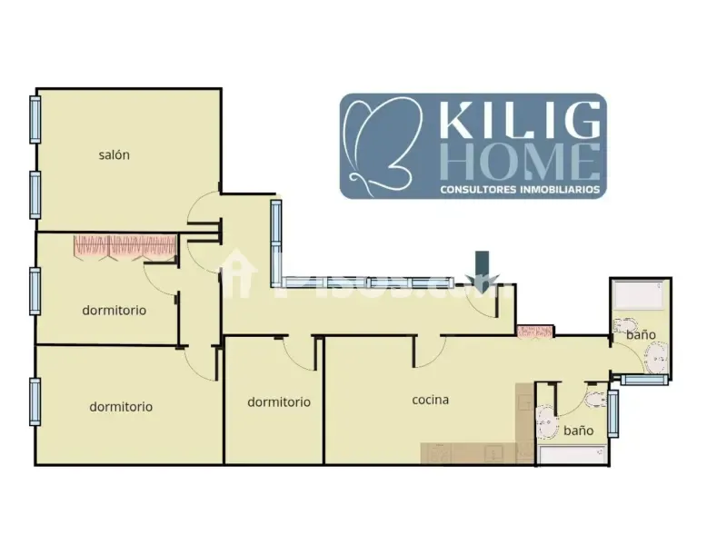 Plan - Reformed Apartment with Balcony in Cádiz