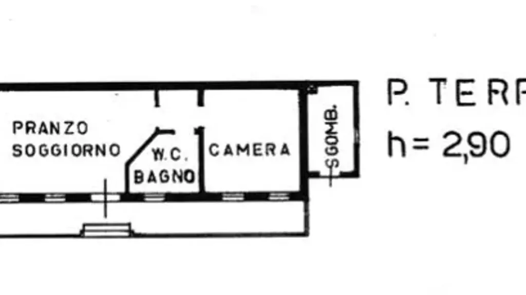Plan - Single-Storey House with Office in Chioggia