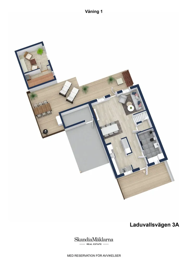 Floor Plan - Modern Bungalow with Garden in Säljan
