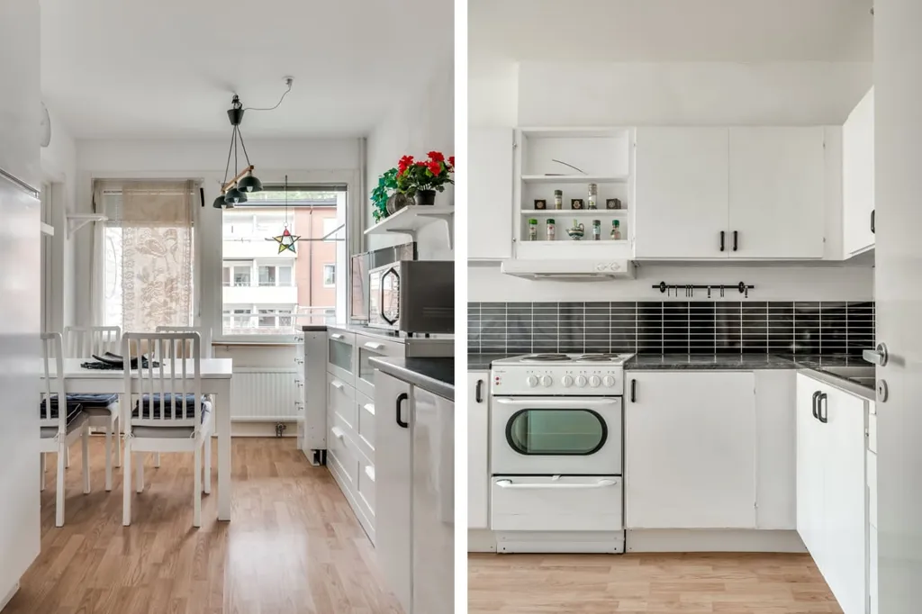 Cuisine - Spacious Two-Bedroom with Balcony in Molkom