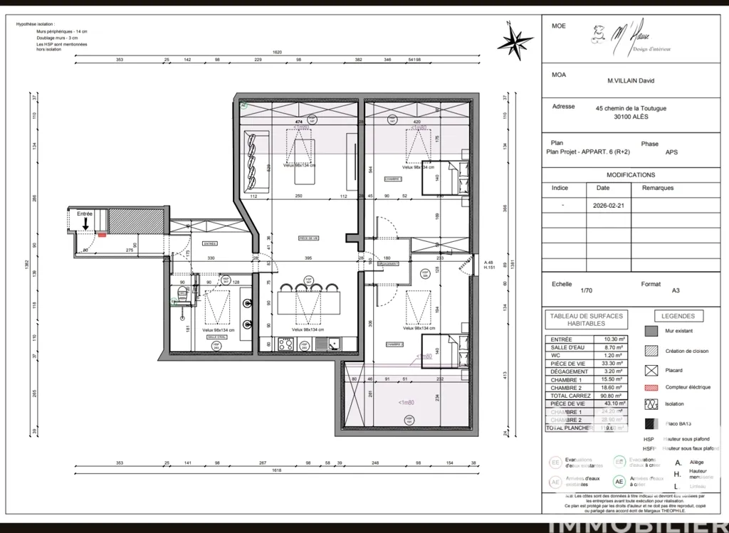 Plaan - Apartment with Pool in Alès Centre