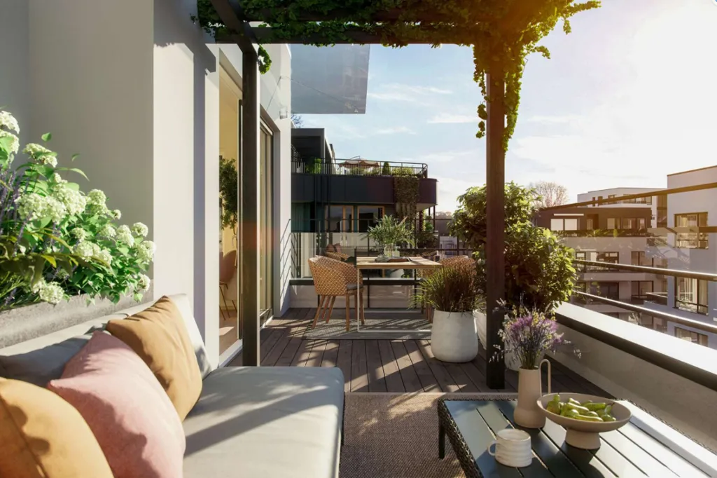 Terrasse - Appartement Neuf avec Balcon à Corbas