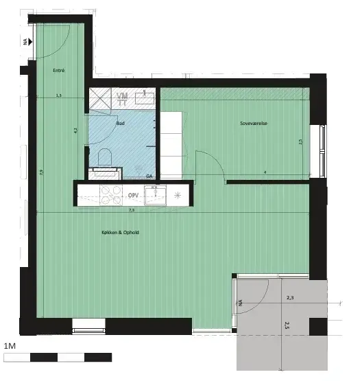 Plaan - 2-Bedroom Flat with Terrace in Malling