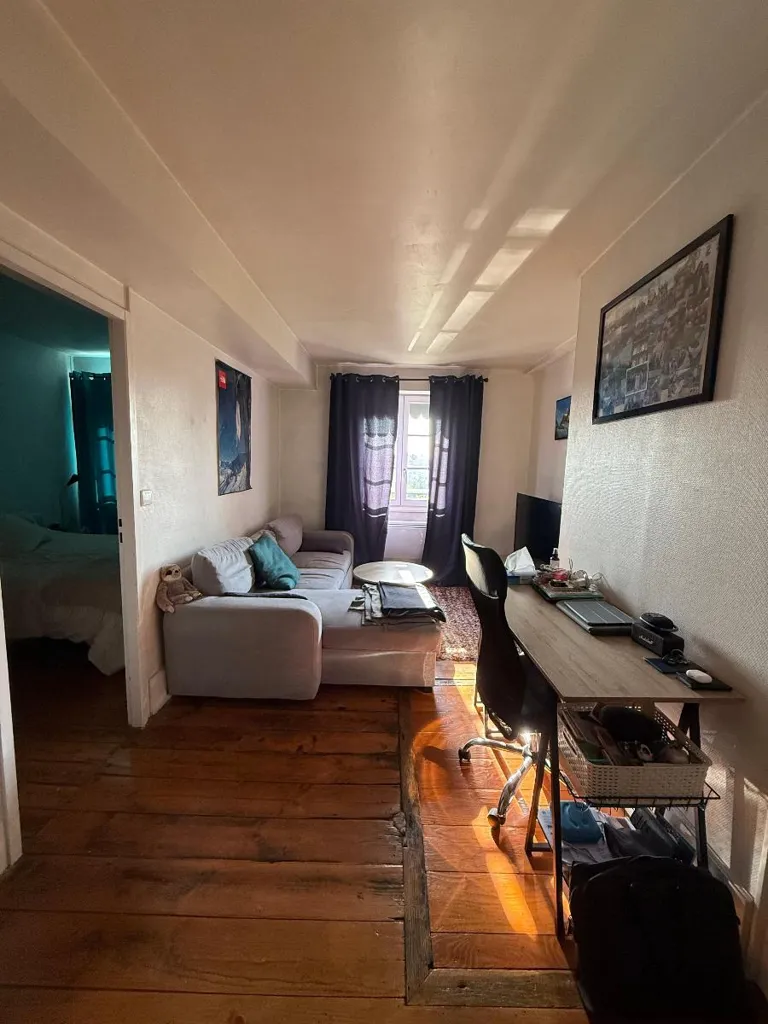 Living Room - 2-Bedroom Apartment with River View in Lyon