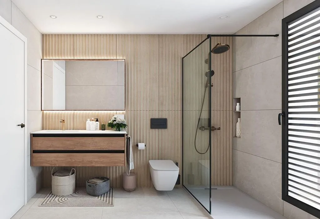 Salles de bain - Contemporary Villa with Pool in Santiago de la Ribera