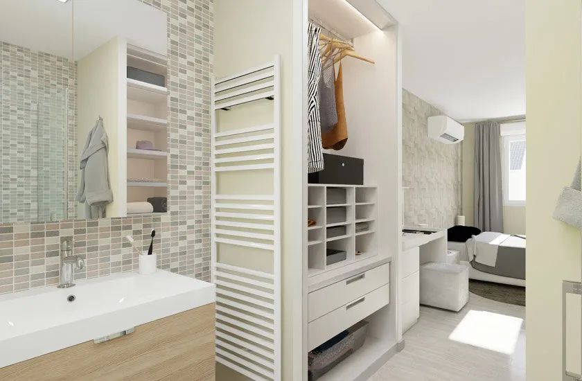 Bathrooms - Contemporary House with Garden in Brie-Comte-Robert