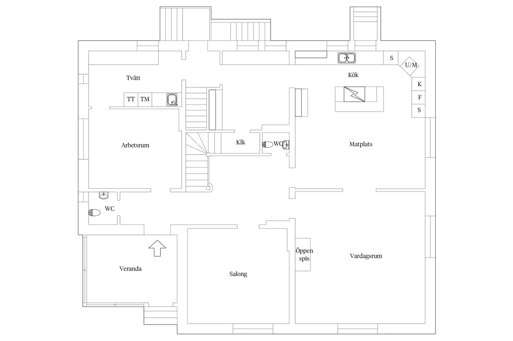 Plan - Historic Villa with Garden in Old Åkarp