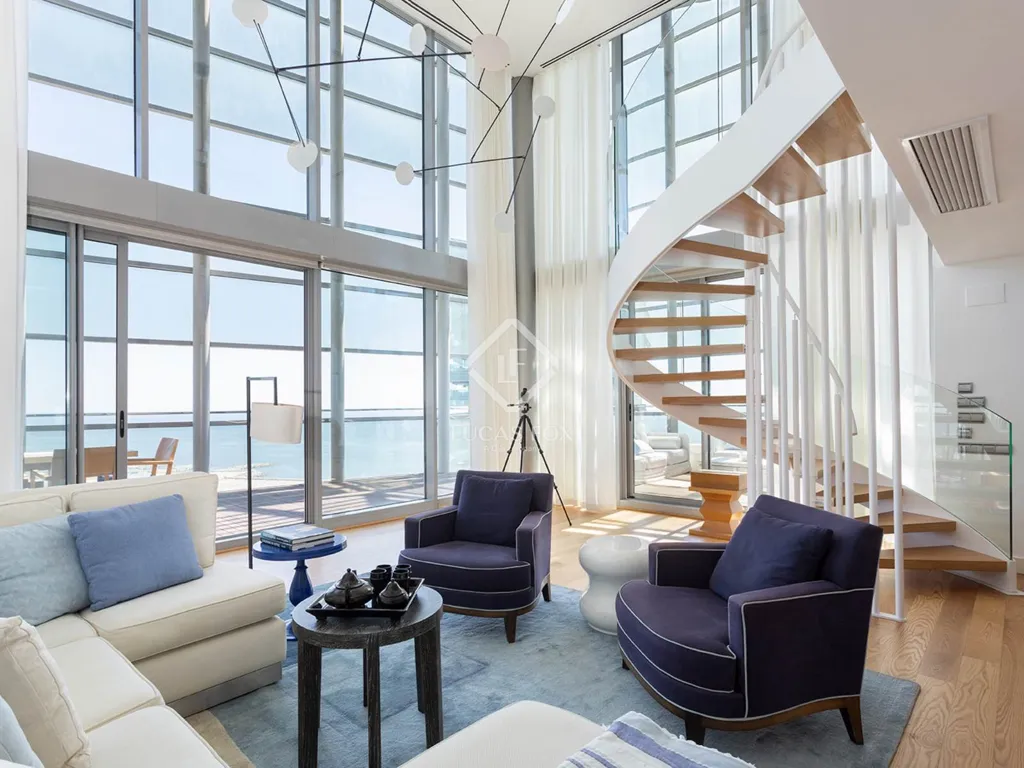 Living Room - Contemporary Apartment with Sea Views in Diagonal Mar