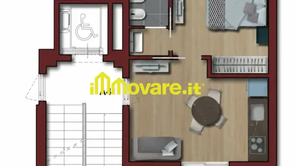 Planimetria - Modern Apartment with Balcony in Bari