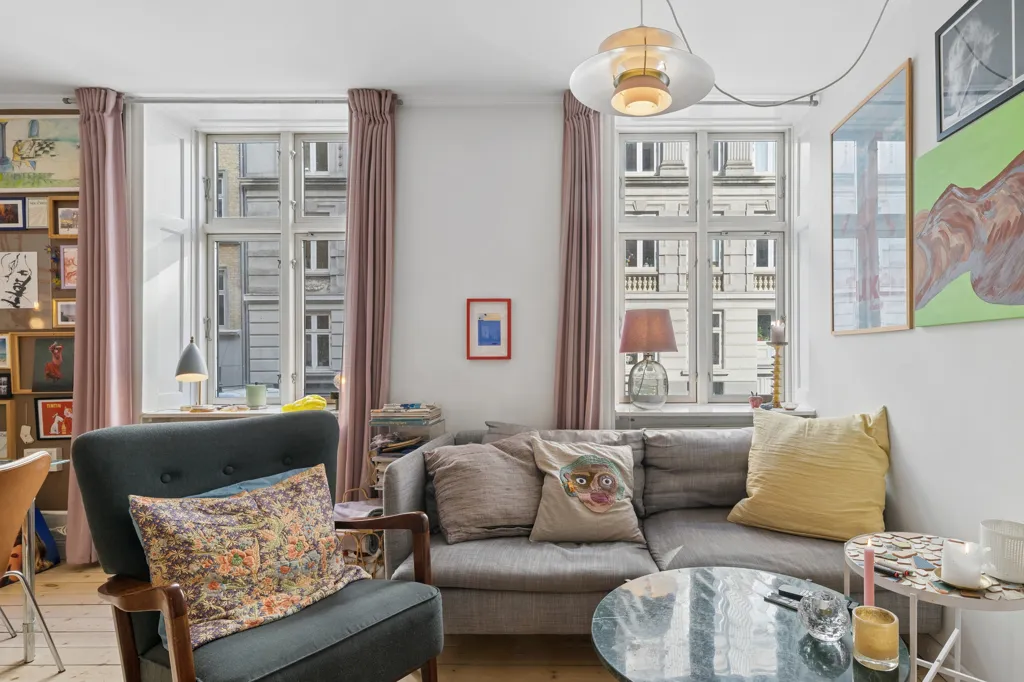 Soggiorno - Modernised Flat with Garden in Indre Nørrebro