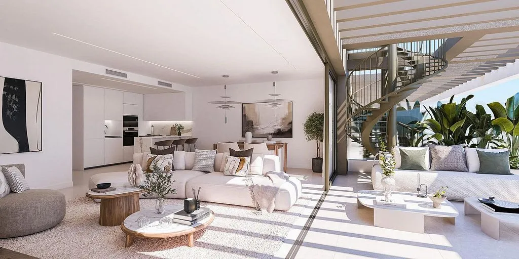Séjour - Penthouse with Pool in Estepona