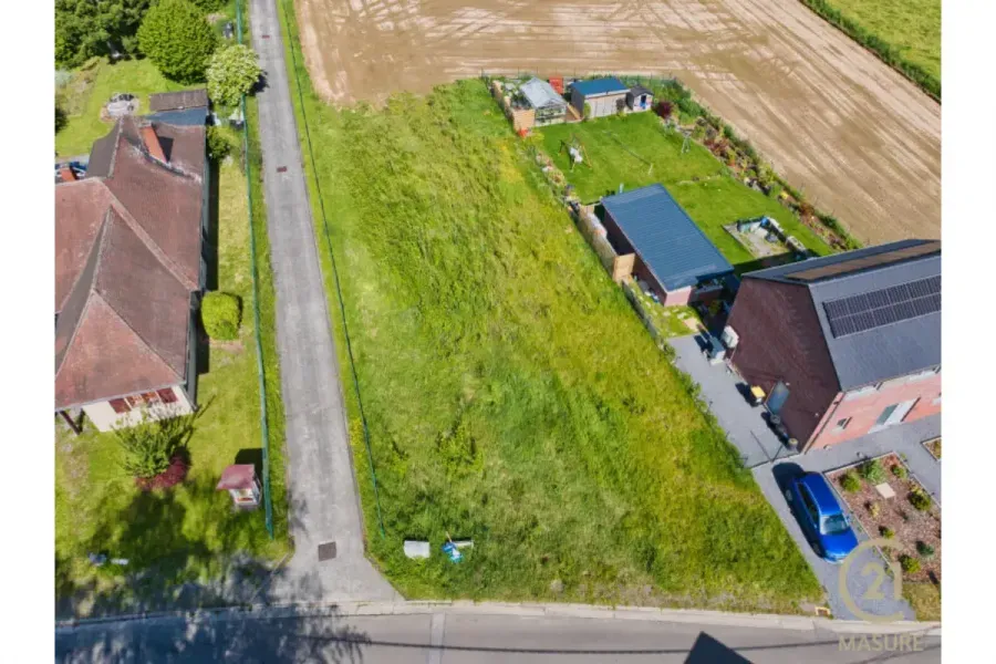 Vue aérienne - Terrain à Bâtir avec Permis à Neufvilles