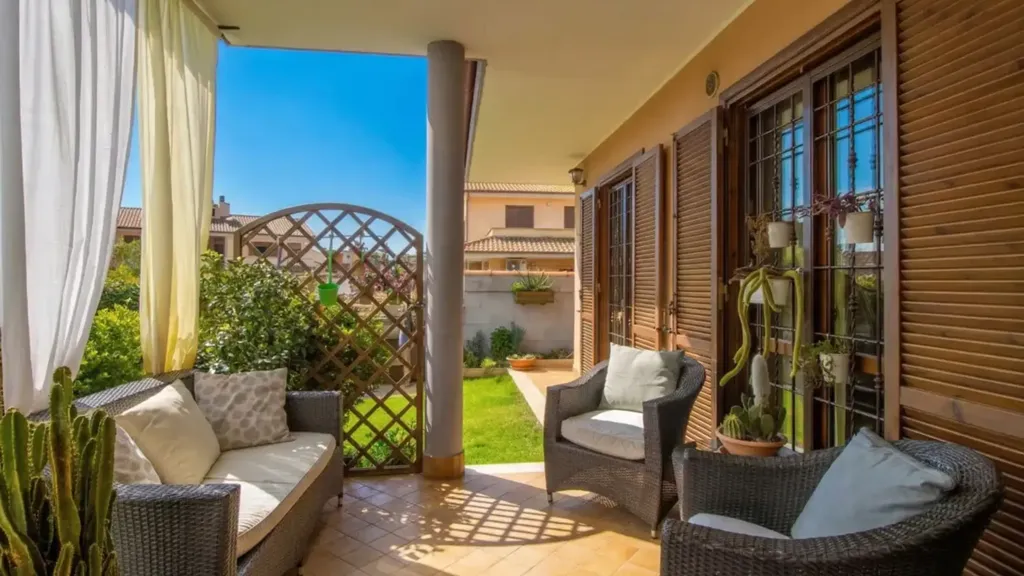 Terrass - Ground Floor Villa Apartment with Garden in Ardea