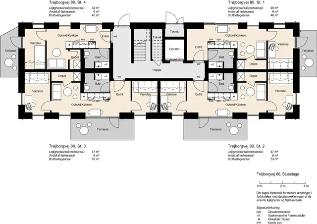 Plan - 3-Room Apartment with Balcony in Aarhus