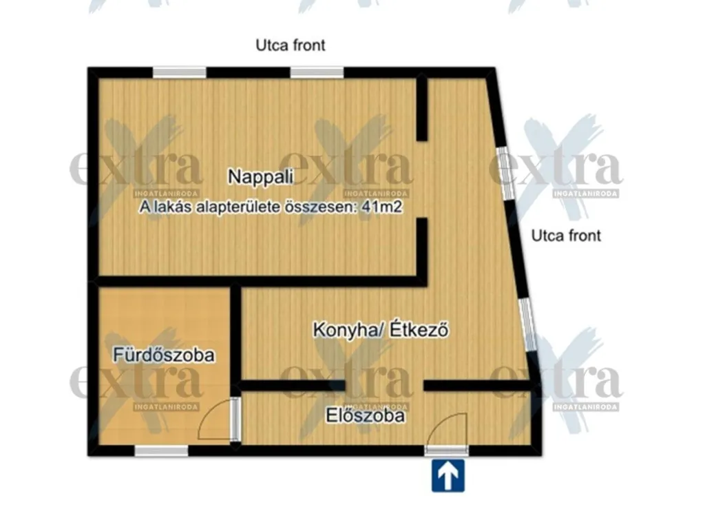 Plan - Renovated Flat with Balcony in Szeged