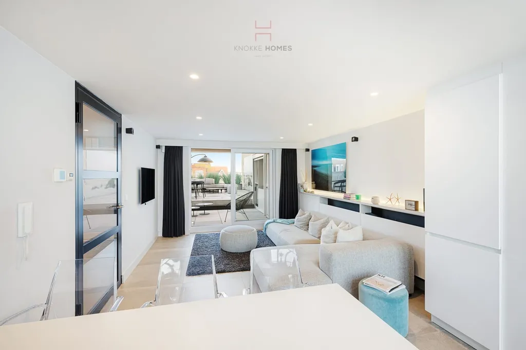 Séjour - Duplex Mansardé avec Mezzanine et Vue Mer à Zeedijk-Het-Zoute