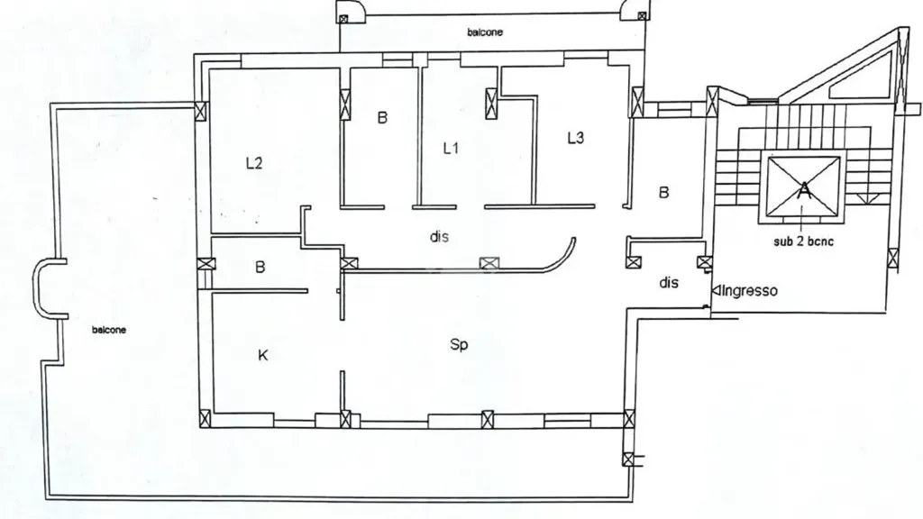 Plan - Panoramic Penthouse with Terrace in Commenda, Rende