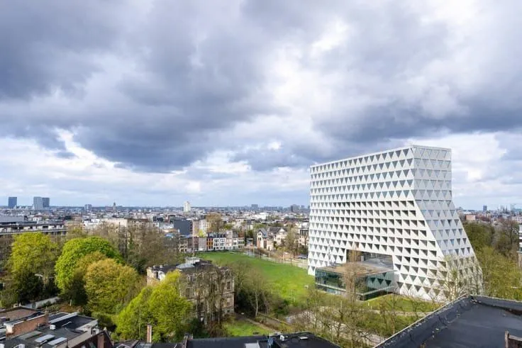 Aerial - Apartment with Canal View in Antwerp