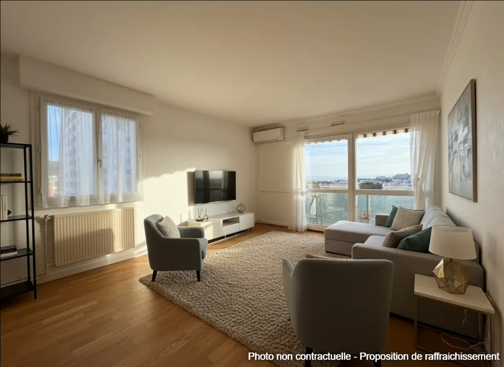 Séjour - Appartement T4 avec Vue Dominante Cathédrale à Clermont-Ferrand