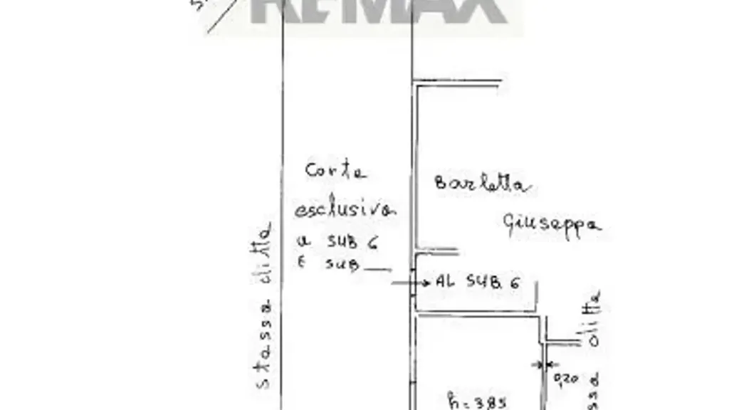 Plan - Villa Portion with Garden in Caltagirone