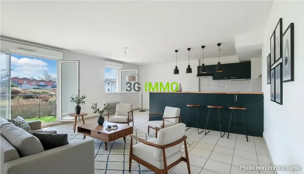 Séjour - Appartement T3 avec Piscine et Balcon à Nangy