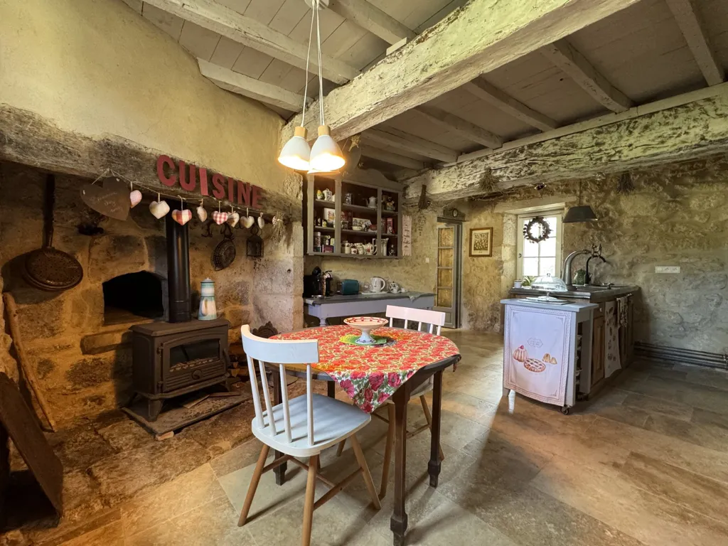 Cuisine - Propriété en Pierre avec Maison d'Amis à Condom