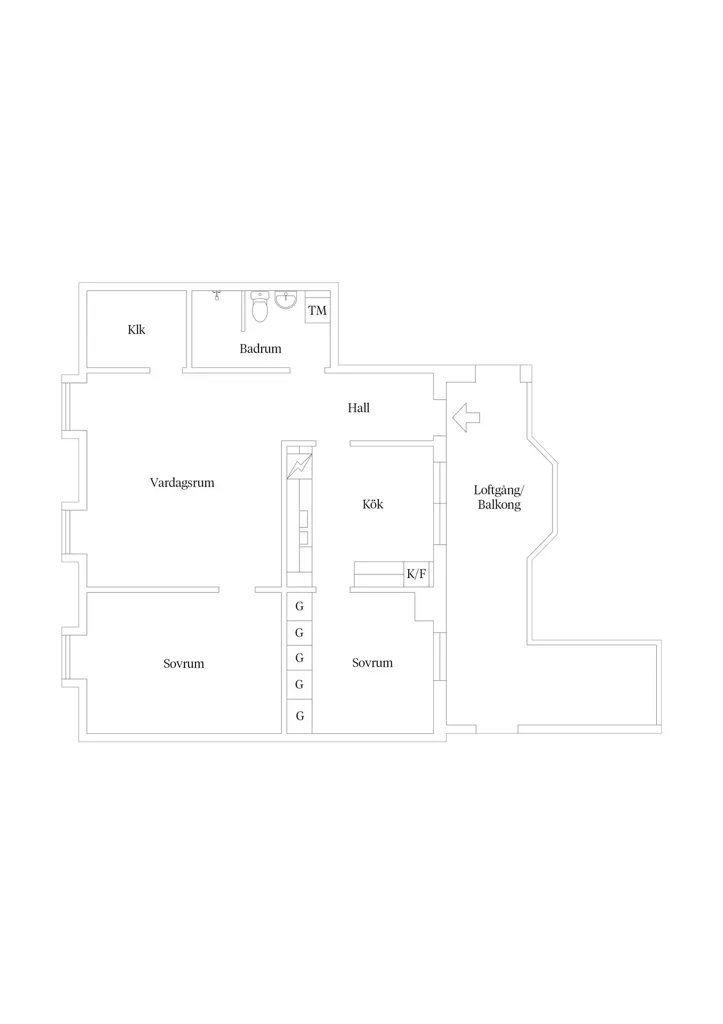 Plan - Apartment with Balcony in Central Umeå
