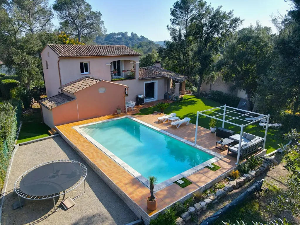Vue aérienne - Villa Néo-Provençale avec Piscine à Saint-Raphaël