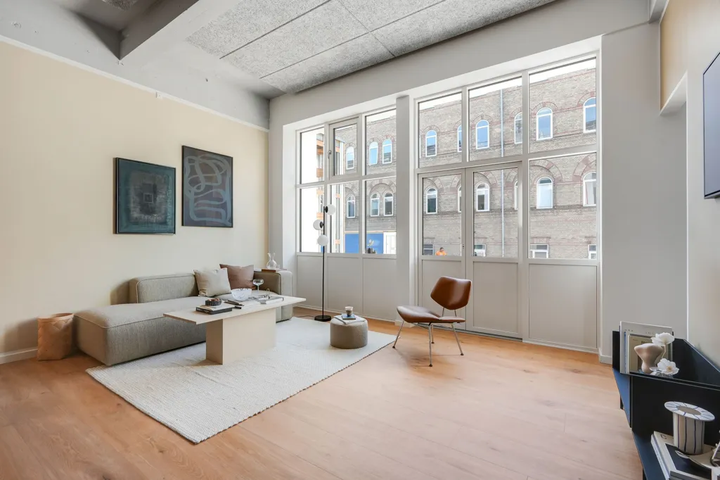 Séjour - 2-Bedroom Apartment with Terrace in Aalborg