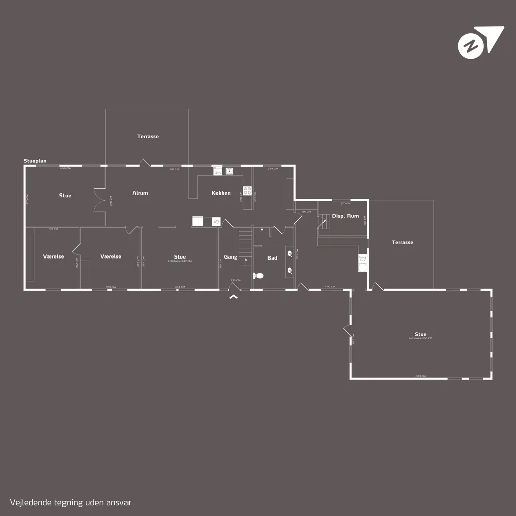 Plan - Renovated Farmhouse with Equestrian Facilities in Vejle