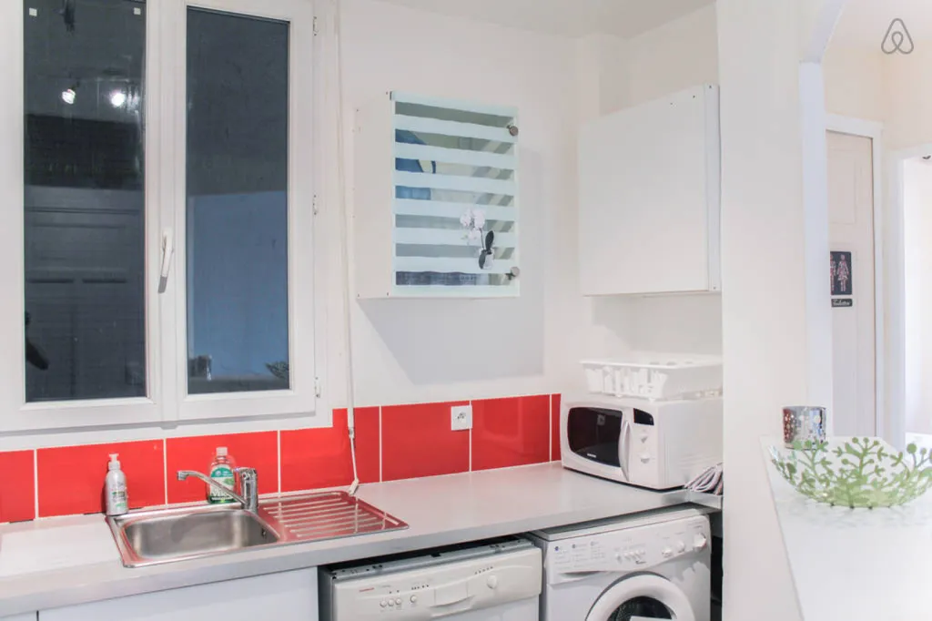 Cuisine - Appartement 3 Pièces avec Ascenseur près de la Plage des Catalans