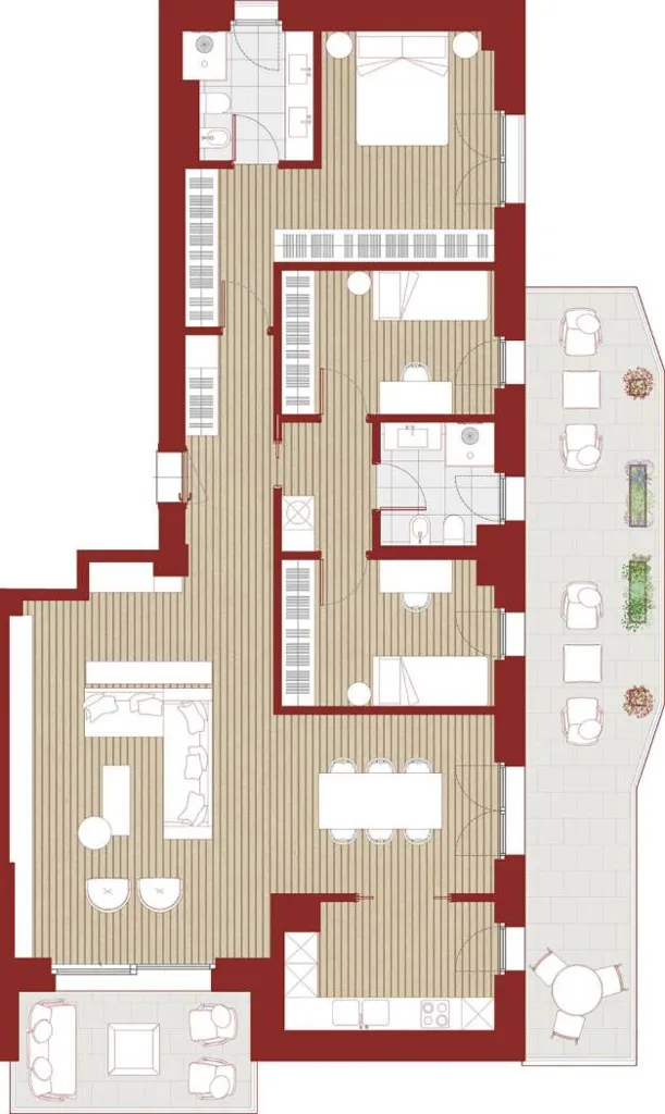 Plan - Luxury Flat with Outdoor Spaces in Milan