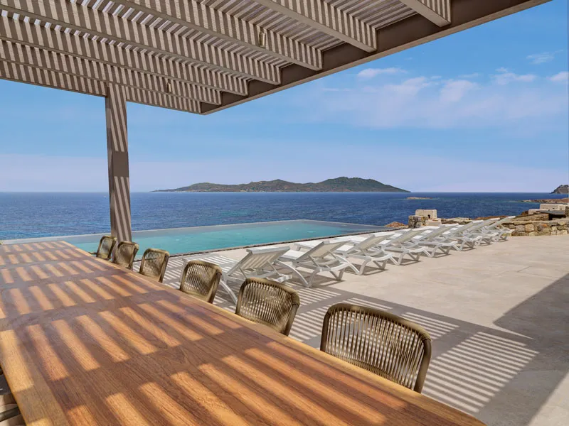 Terrass - Waterfront Estate with Gym in Mykonos