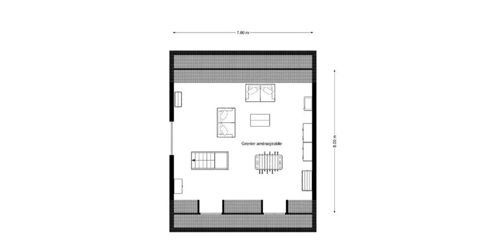 Plan - Maison Charmante avec Terrasse à Barvaux-sur-Ourthe