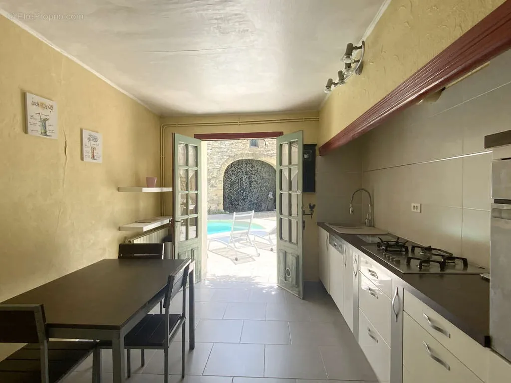 Kitchen - 19th-Century Mas with Pool in Charming Village