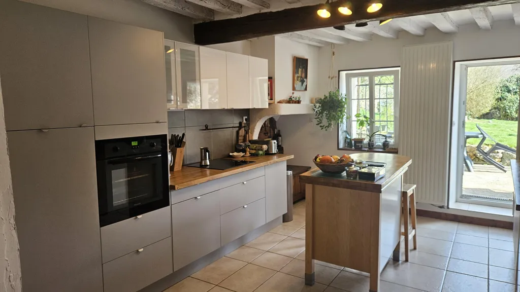 Köök - Charming Briarde House with Terrace in Countryside