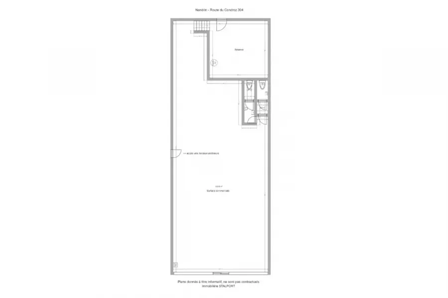 Plan - RDC Commercial avec Terrasse à Nandrin