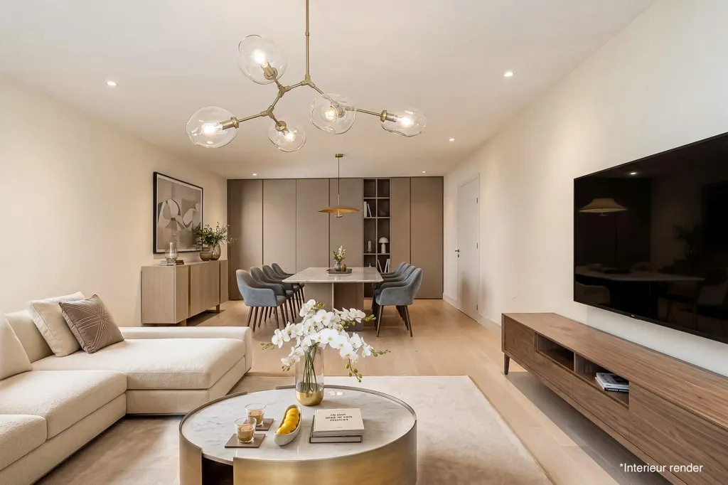 Living Room - Apartment with Balcony in Hasselt
