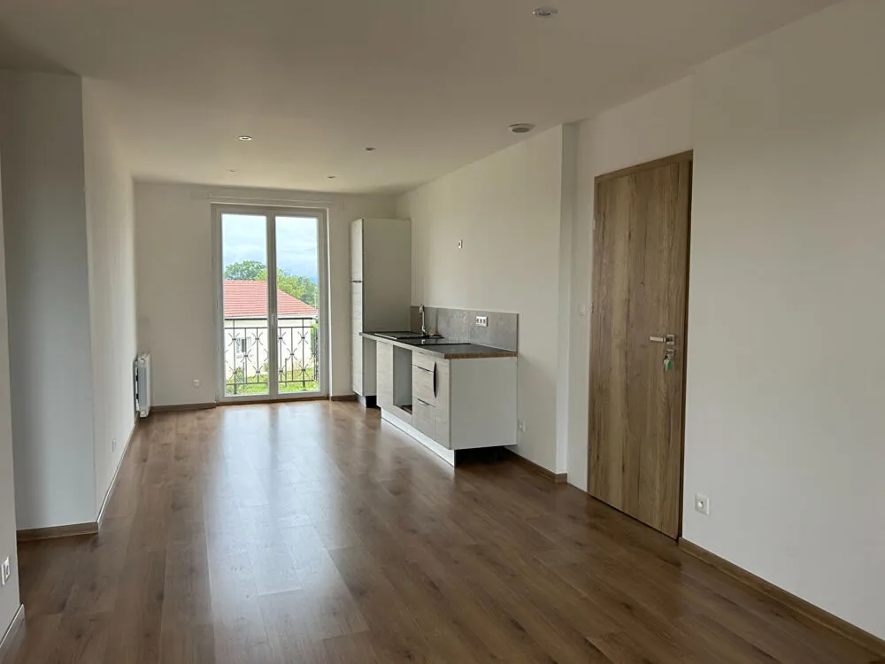 Living Room - Refurbished Apartment with Balcony in Attignat