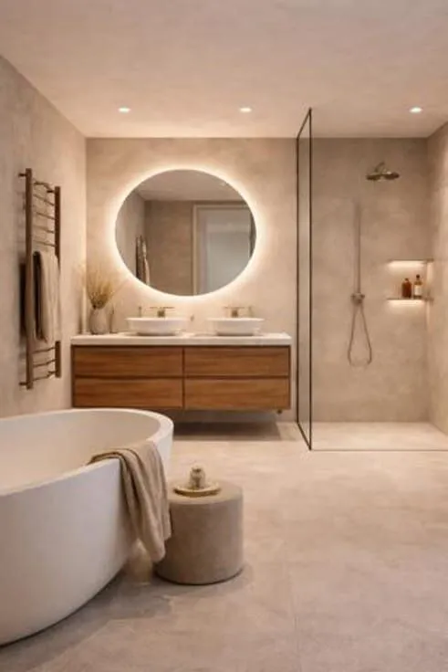 Bathrooms - Energy-Efficient 1-Bedroom Flat with Terrace in Huldenberg