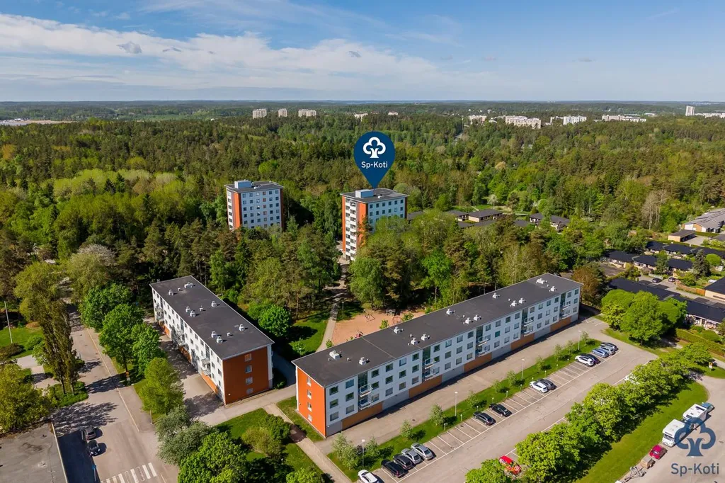 Vue aérienne - Corner Apartment with Balcony in Turku Ilpo