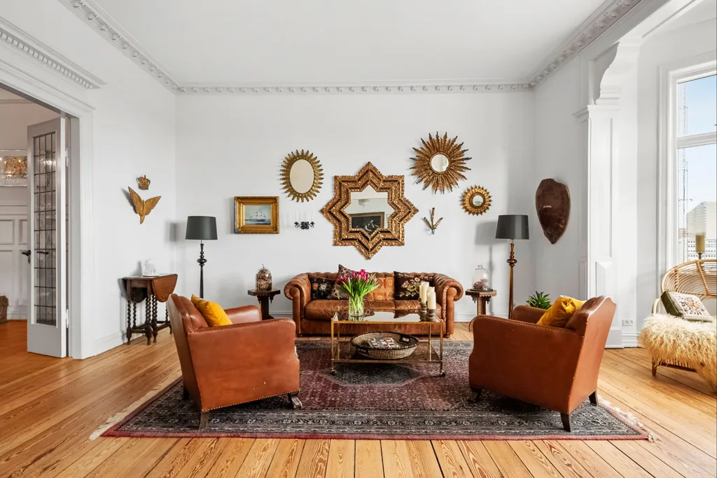 Séjour - Penthouse with Sea View in Aarhus C