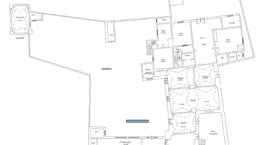 Plan - Historic Villa with Garden in Taviano