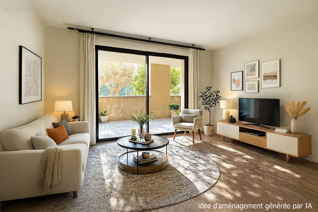 Séjour - Appartement avec Terrasse et Parking à Aix-la-Duranne