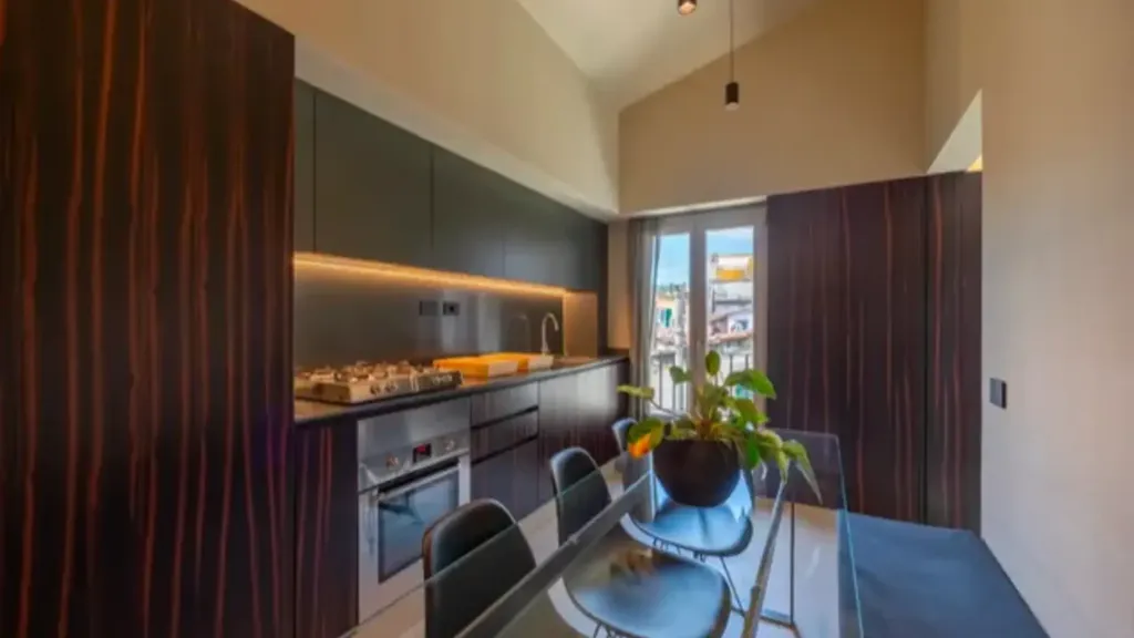 Köök - Modernised Apartment with View in Florence