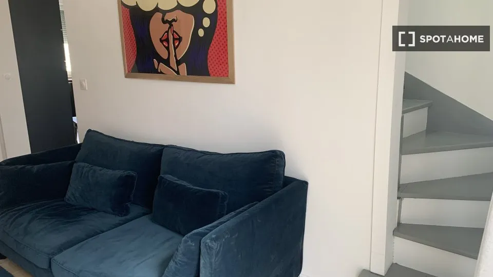 Séjour - Chambre à Louer dans Appartement 3 Pièces à Paris