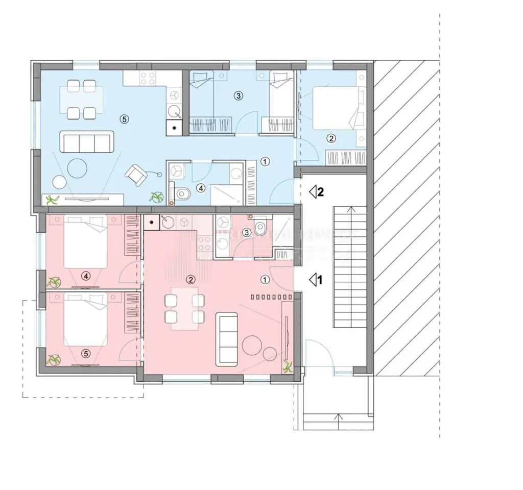 Floor Plan - Apartment with Sea View in Bibinje